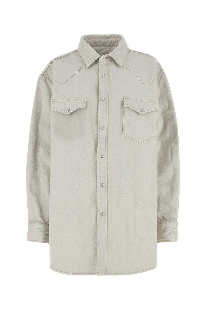 Chalk Denim Oversize Shirt 961 Camicie