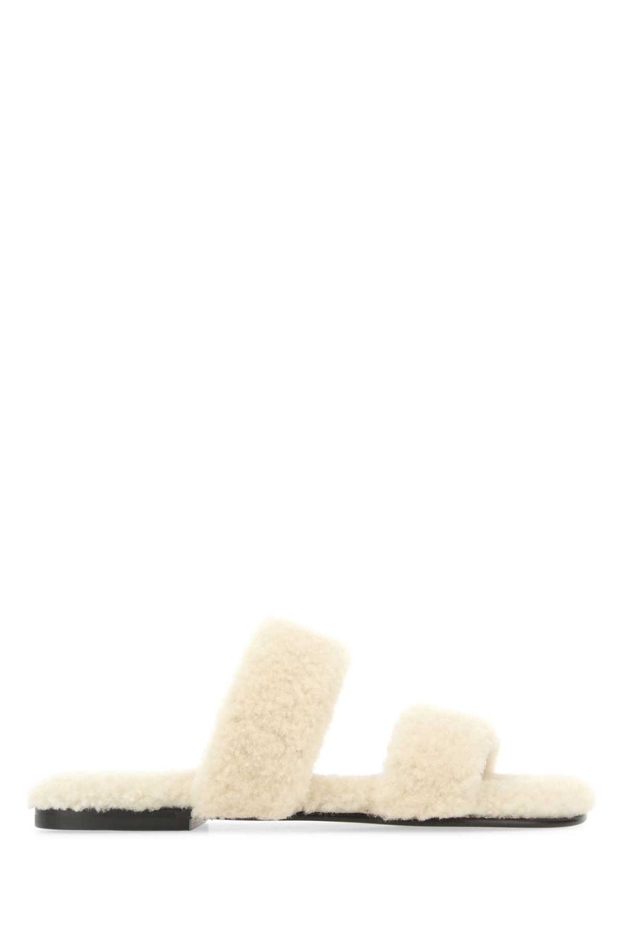 Saint Laurent Exterior: 100% Shearling slippers in ivory