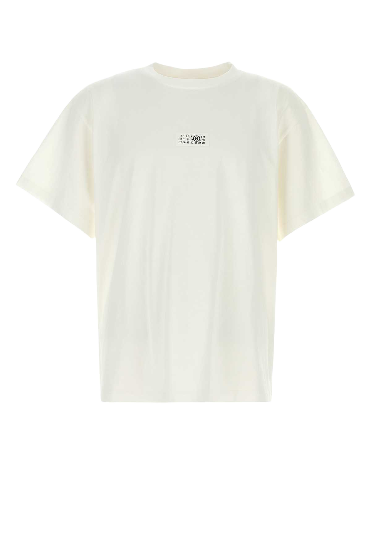 White Cotton T-Shirt Offwhite Cotone