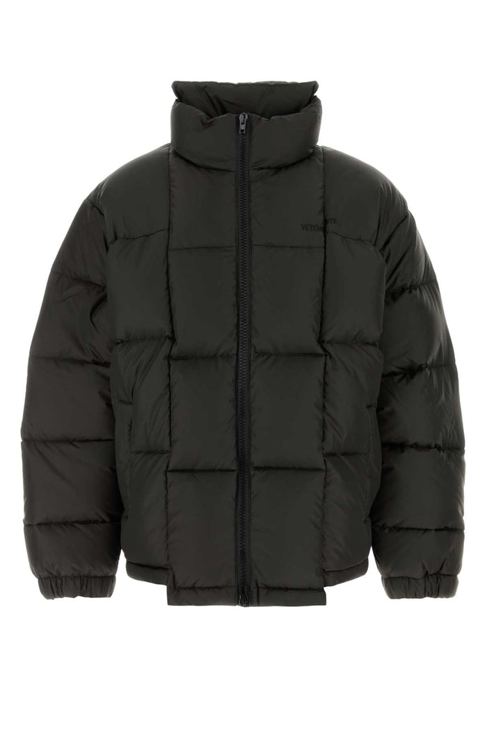 Dark Brown Polyester Down Jacket Blackout Piumini