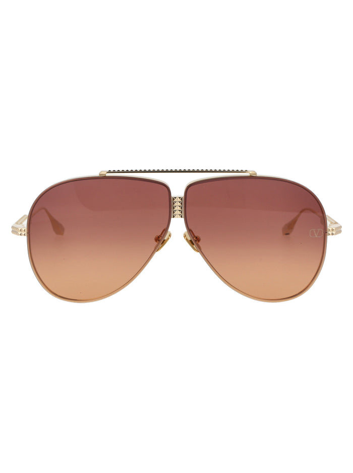 Xvi Light Gold W/ Violet To Orange Titanium Sunglasses