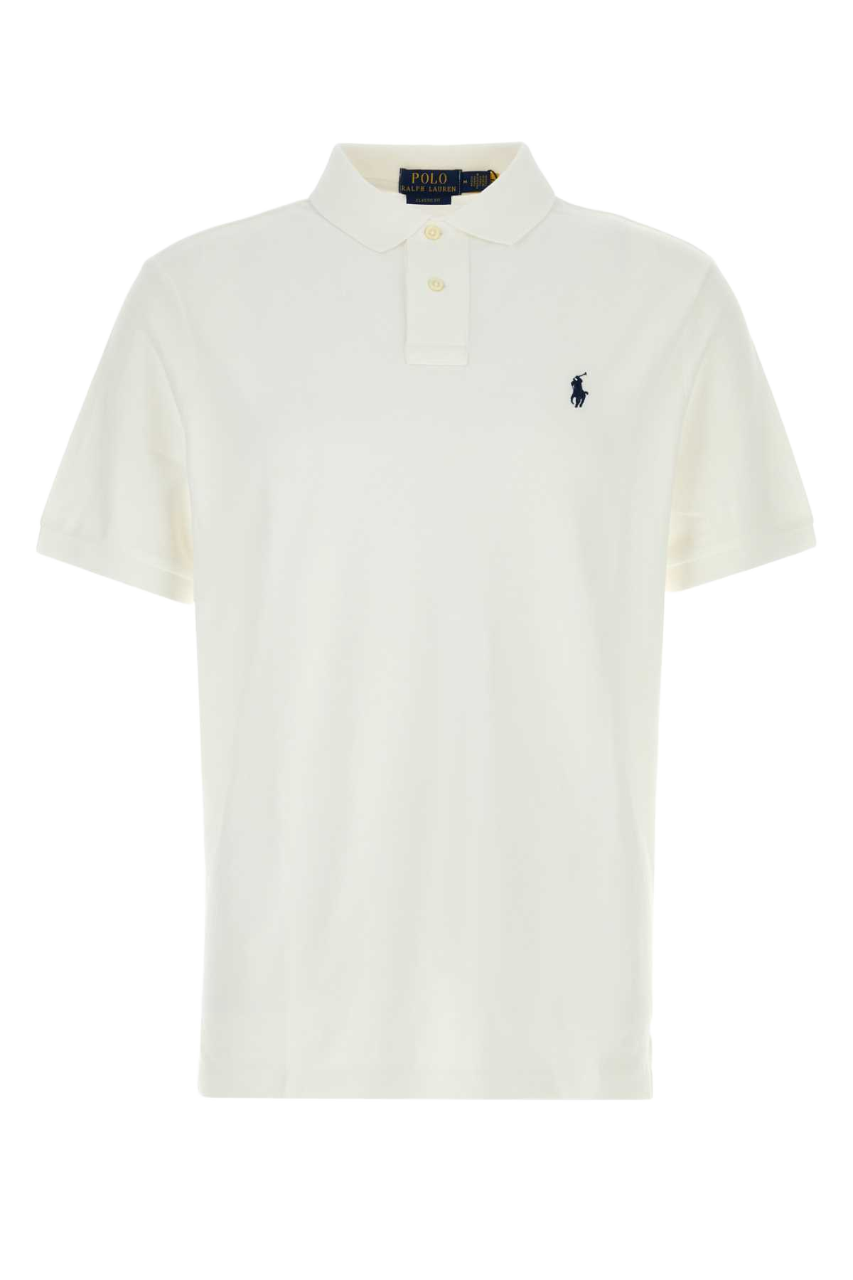 White Piquet Polo Shirt Exterior: Cotton