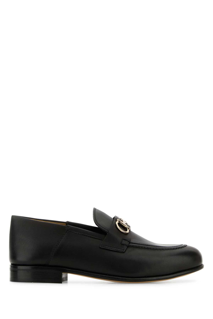 Ferragamo Exterior: 100% Calf; Interior: 100% Leather; Sole: Leather loafer in black