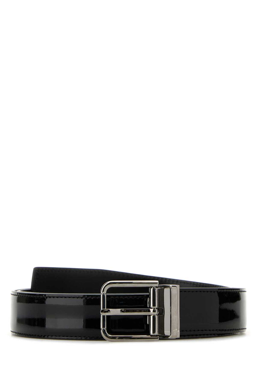 Dolce & Gabbana Logo Exterior: 100% Leather belt in black