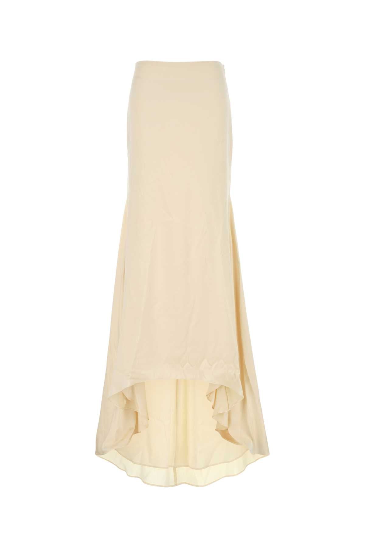 Cream Satin Rima Skirt Gonne