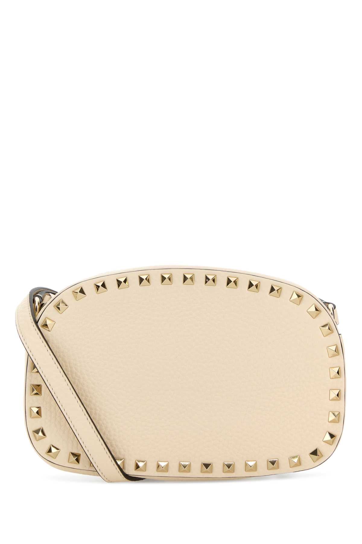 Ivory Leather Rockstud Crossbody Bag Lightivory Calf - Bos Taurus Borse A Mano