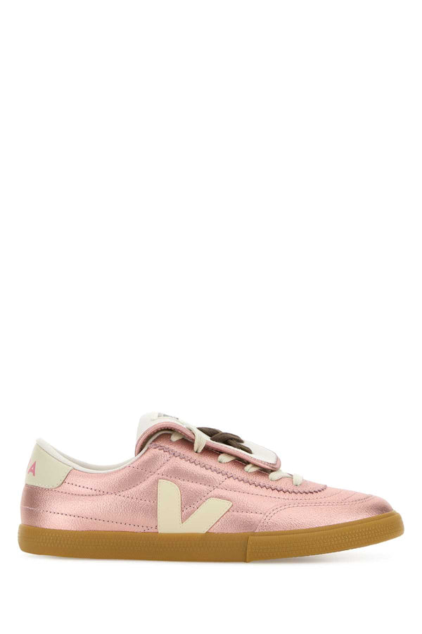 Veja X Magliano Veja 100% Leather upper sneaker in pink