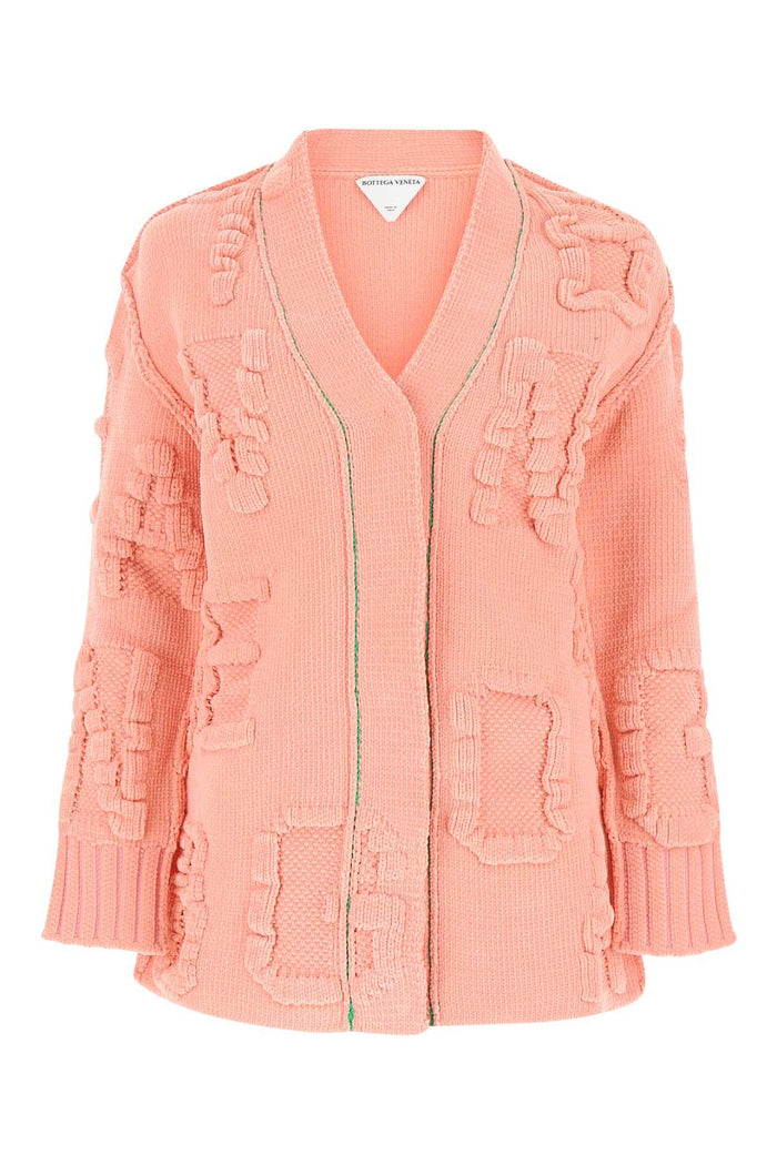 Pink Chenille Cardigan 5556 Exterior: Polyamide Elastane Maglieria