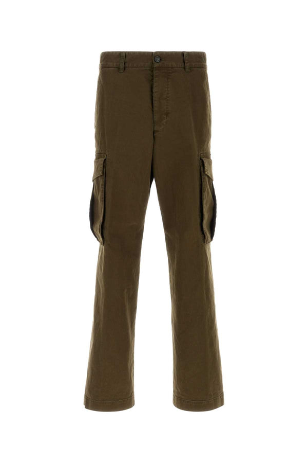 Dsquared2 Cargo 97% Cotton cargo pants in green