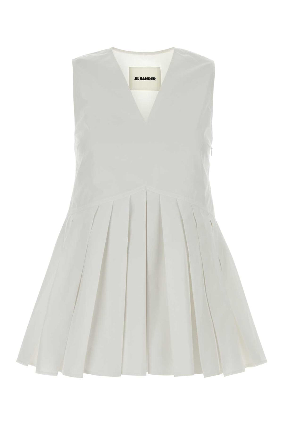 Jil Sander 100% Cotton tank top in white