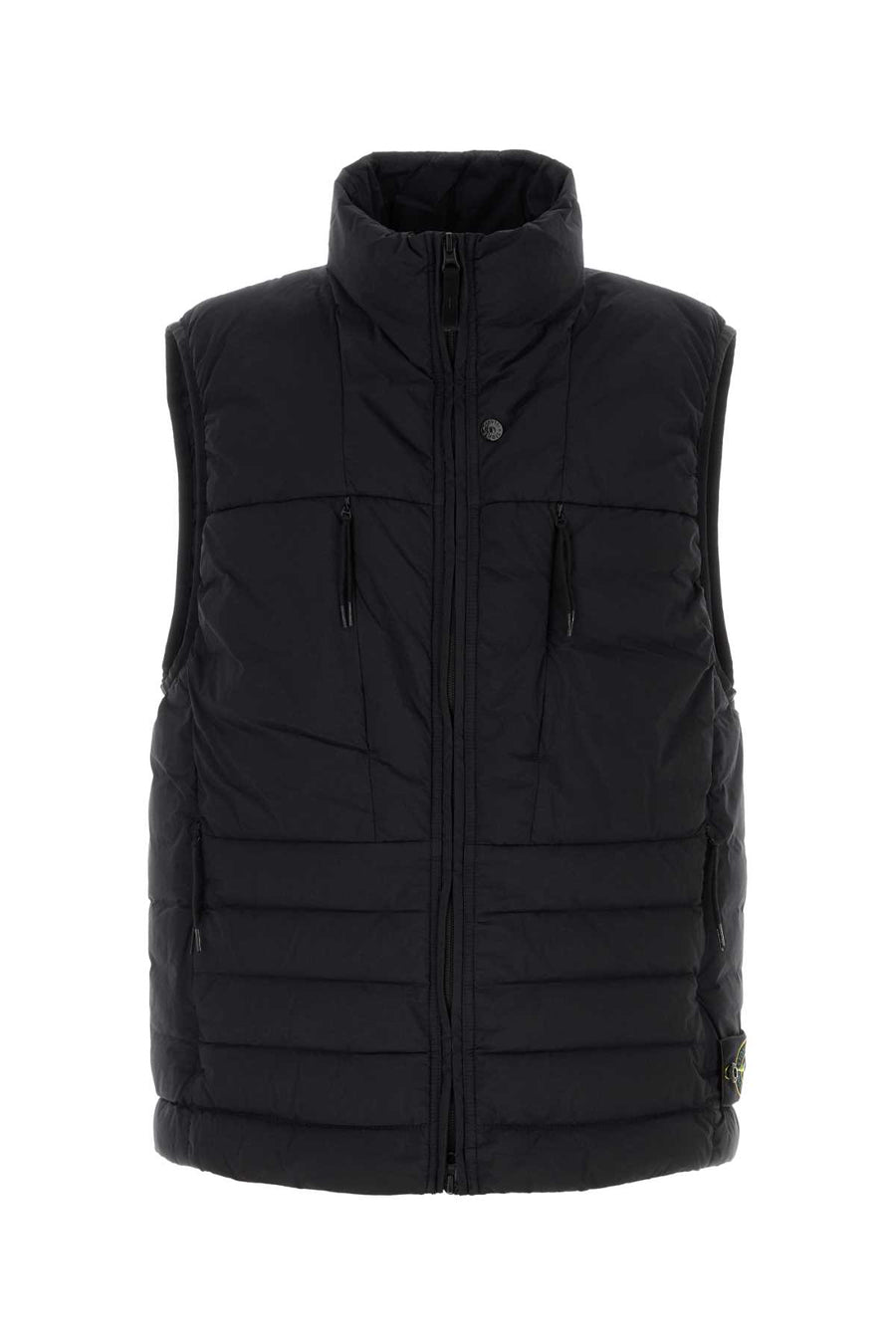 Black Stretch Nylon Down Jacket Blue Giacche E Gilet