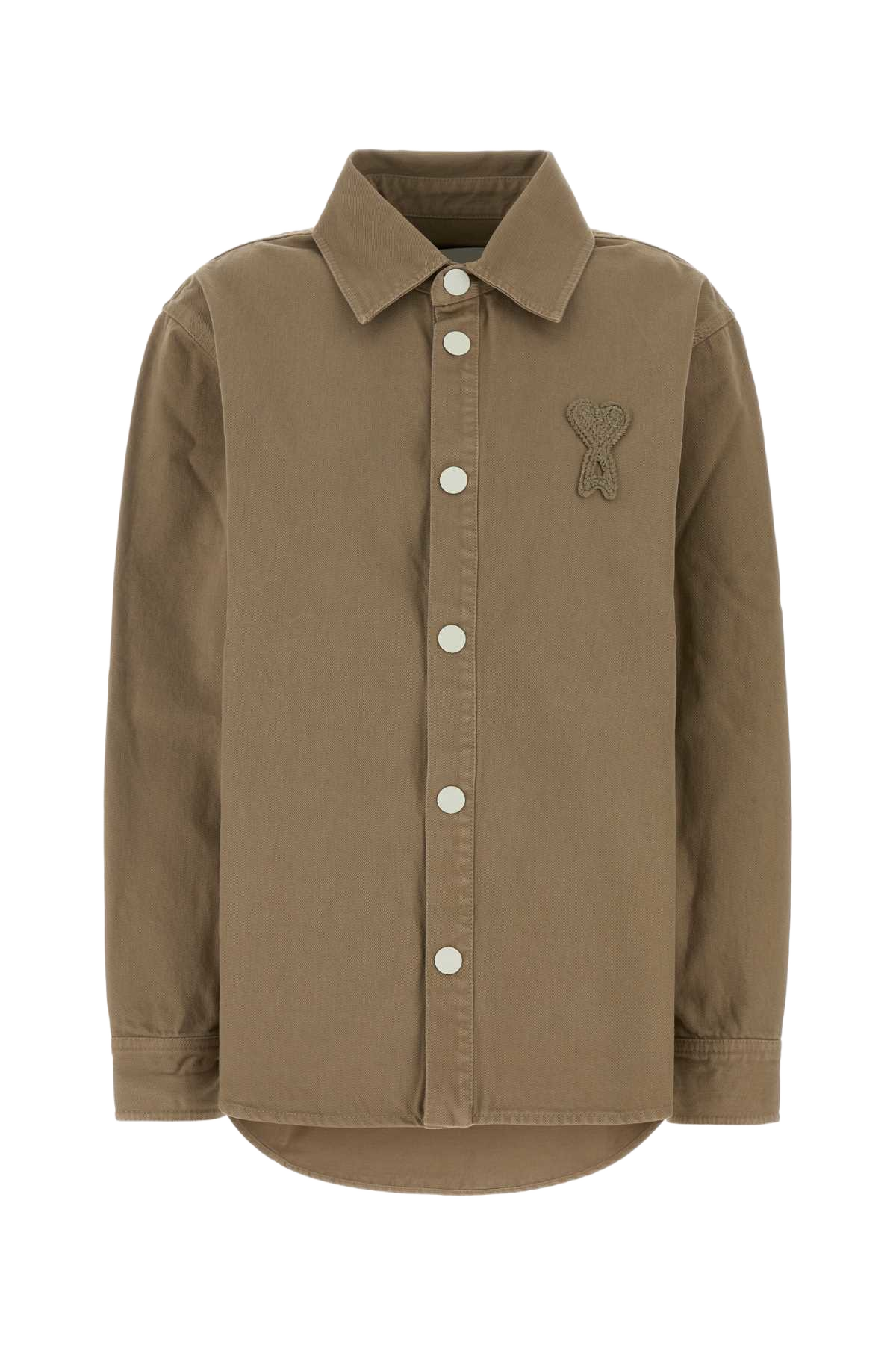 Cappuccino Denim Oversize Shirt Beigetaupe Exterior: Cotton Camicie
