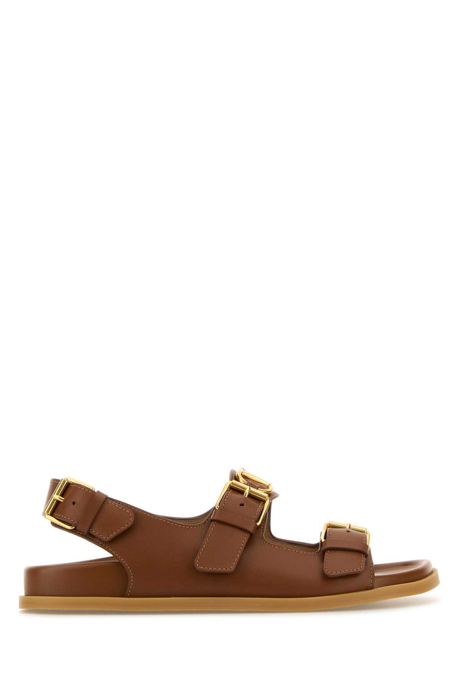 Valentino Garavani Vlogo Exterior: 100% Leather; Interior: 100% Leather; Sole: Rubber sandal in brown