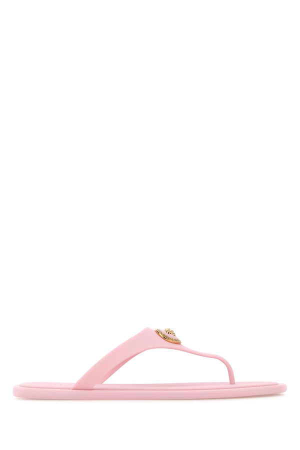 Versace Rubber Exterior: 100% Rubber thong sandal in pink