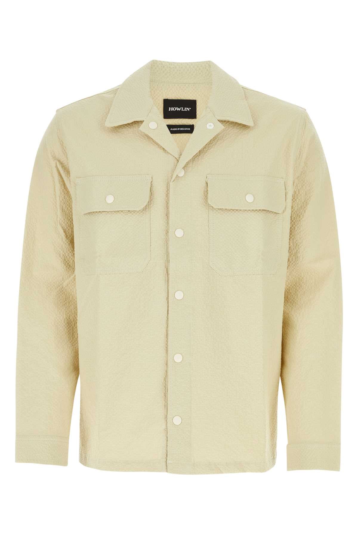 Sand Stretch Cotton Magic Work Shirt Ecru Exterior: Elastane Camicie