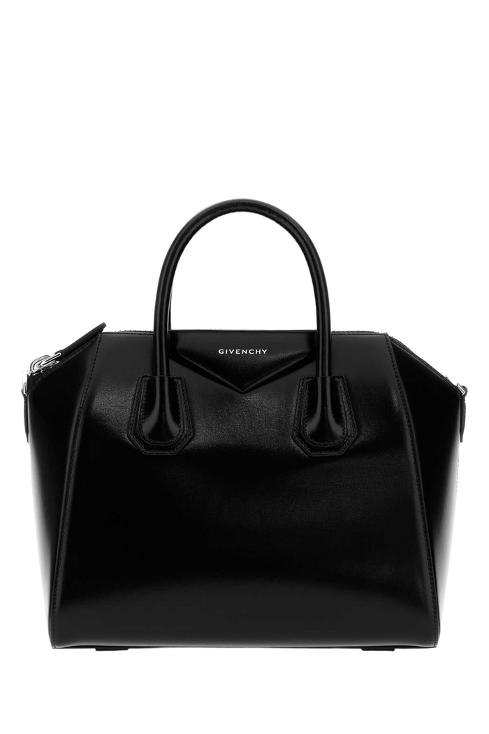 Black Leather Small Antigona Handbag Clutch