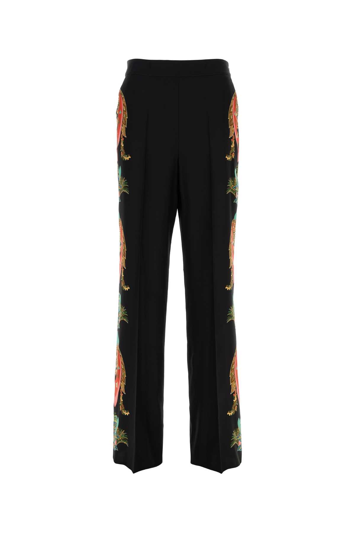 Black Silk Pant Stampafdonero Exterior: Pantaloni