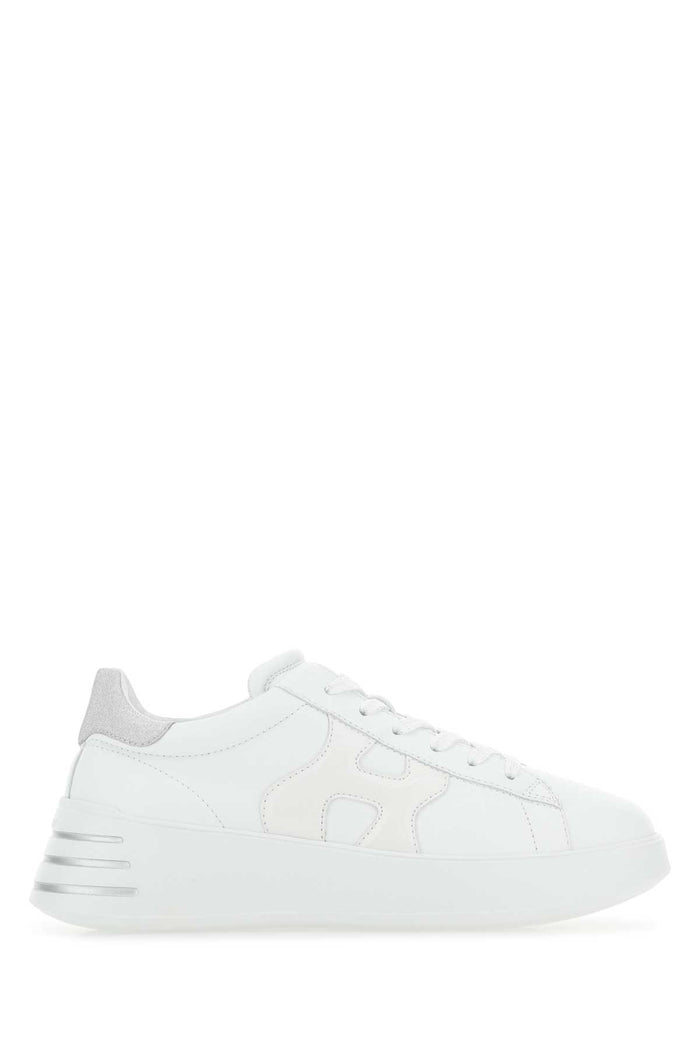 White Nappa Leather Rebel Sneakers 0351