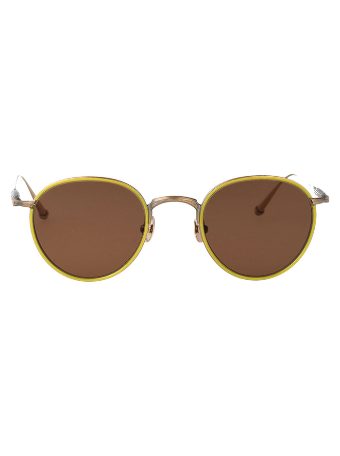 M3085-I Ag-Ylw Antique Gold - Yellow Brown Metal Sunglasses