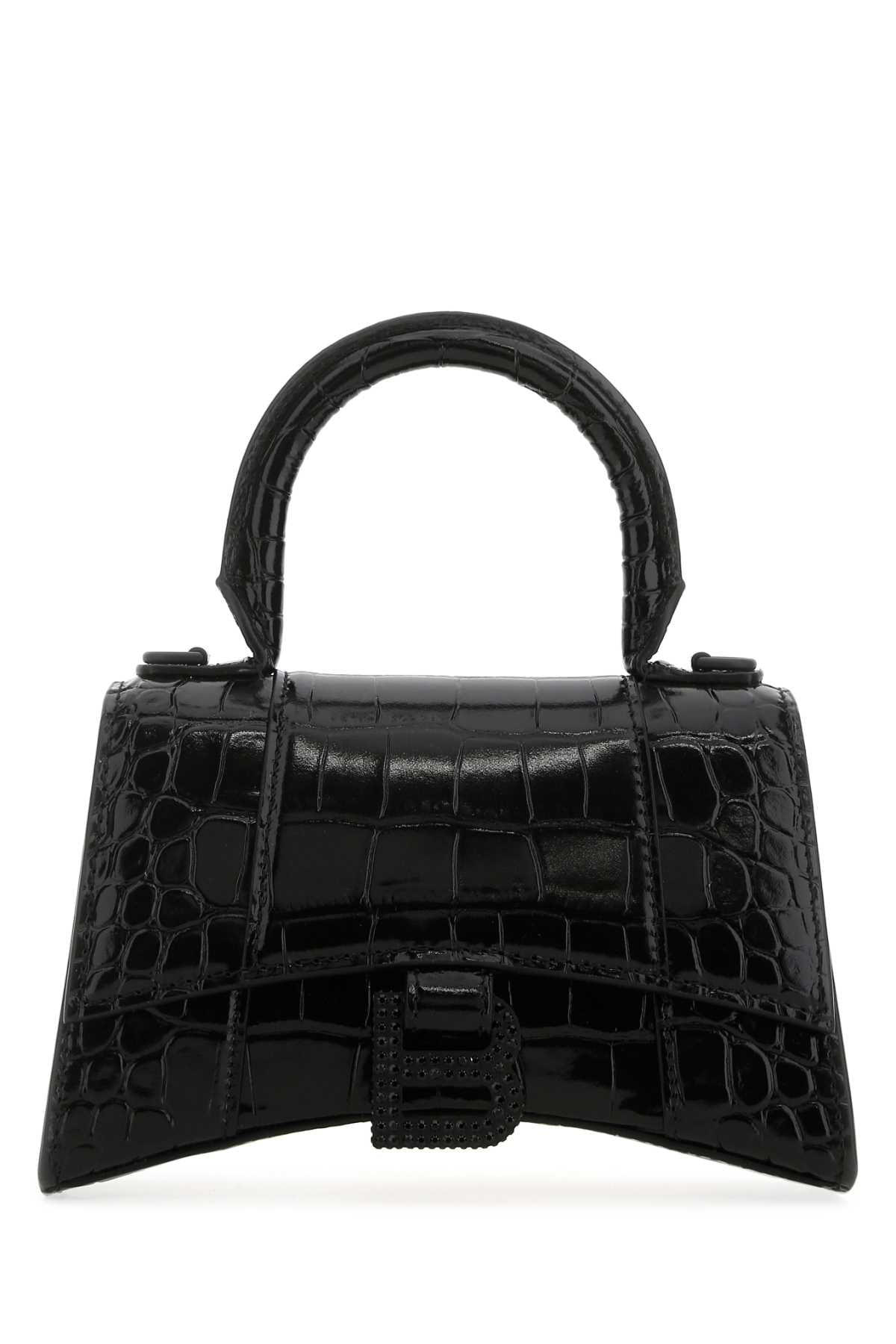 Black Leather Xs Hourglass Handbag 1000 Borse A Mano