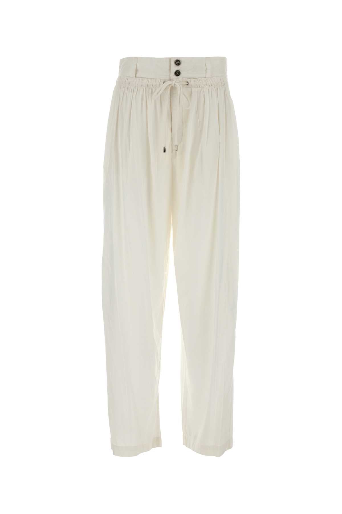 White Modal Blend Inaya Pant Pantaloni