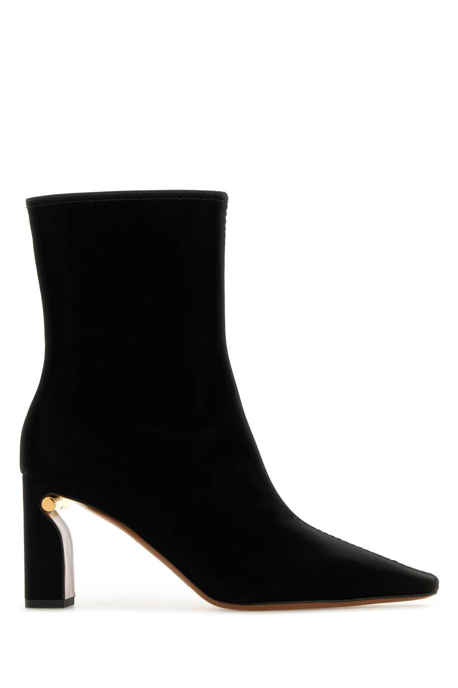 Alexander McQueen Leather upper and leather sole ankle boot in black