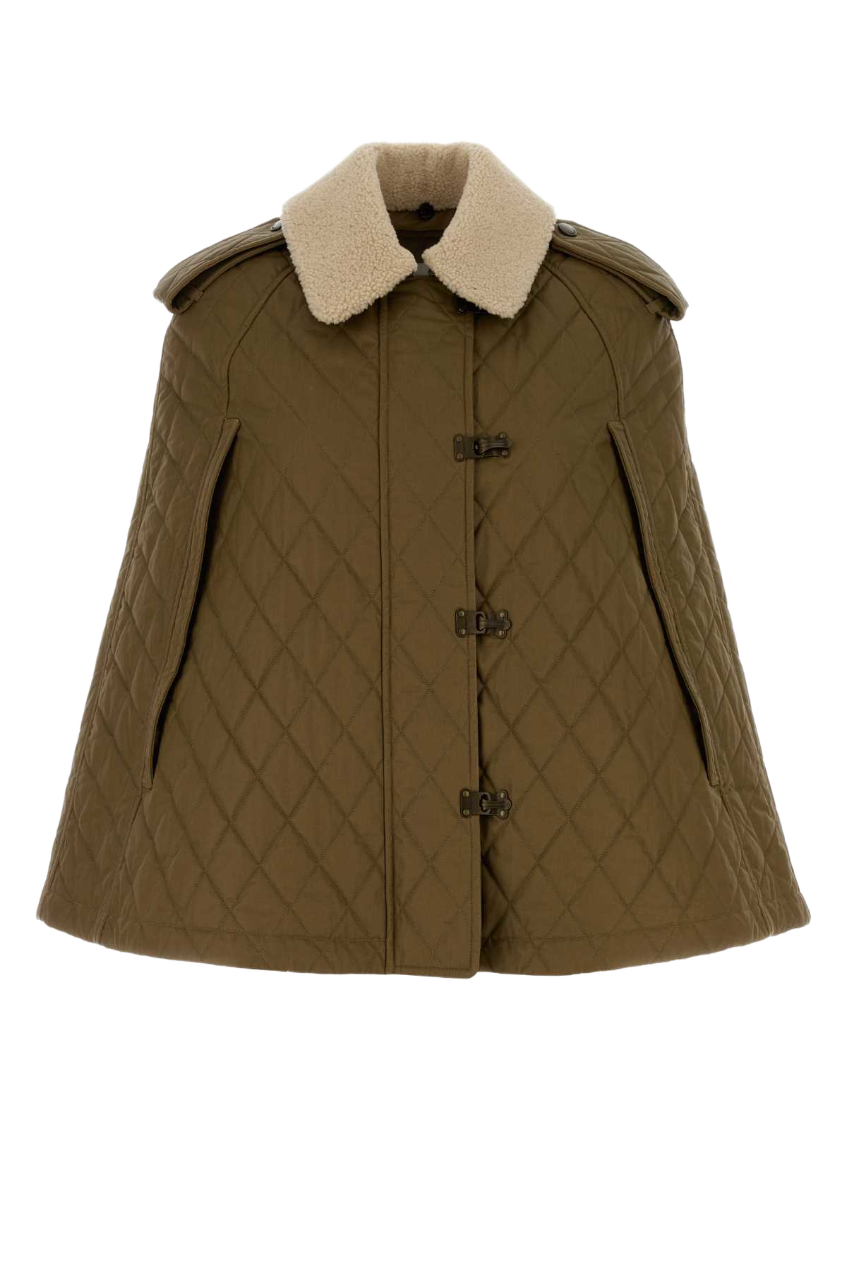 Khaki Cotton Cape Walrushemlock Giubbini