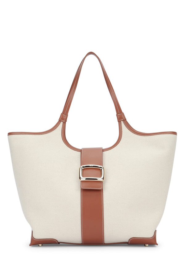 Roger Vivier Vivier Canvas shoulder bag in beige
