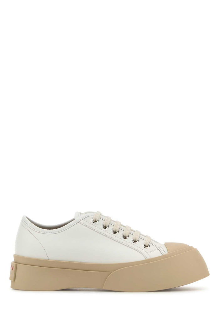 White Leather Pablo Sneakers Lilywhite