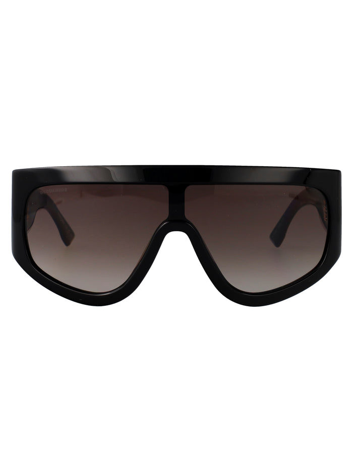 D2 0149-S Black Acetate Sunglasses