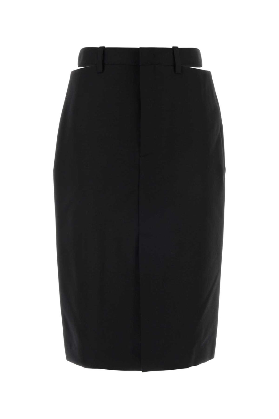 Jil Sander Exterior: 70% Wool 30% Mohair; Lining: 95% Viscose 5% Elastane skirt in black