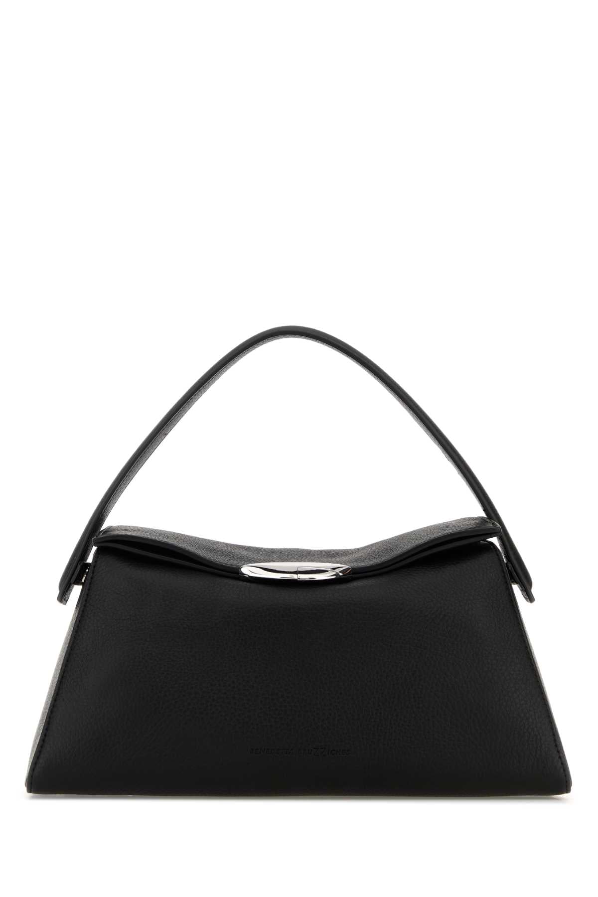 Black Leather Large Elif Handbag Meteorite Borse A Mano