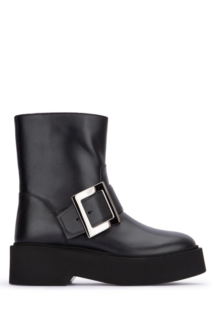 Viv Rangers High Met Bikers Bootie Nero Calfskin Fgl Stivali
