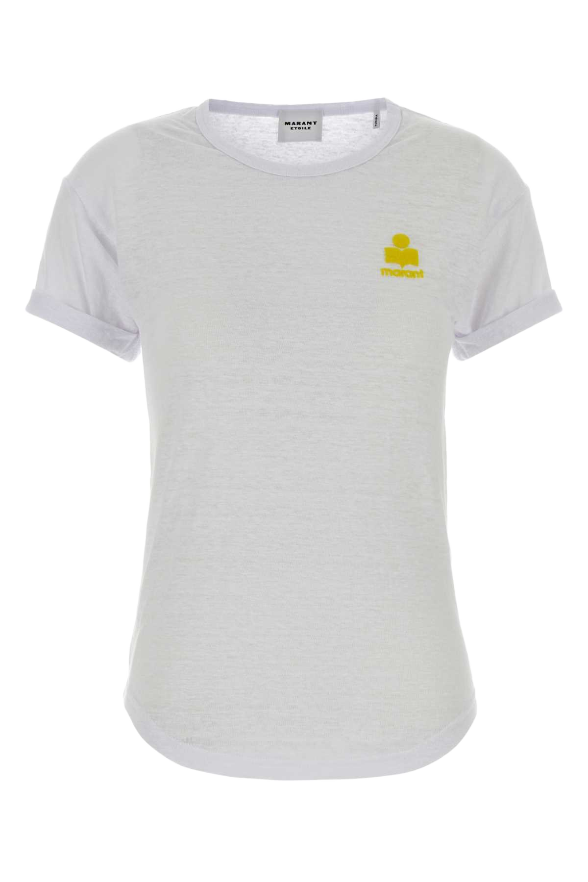 White Linen Koldia T-Shirt White/yellow