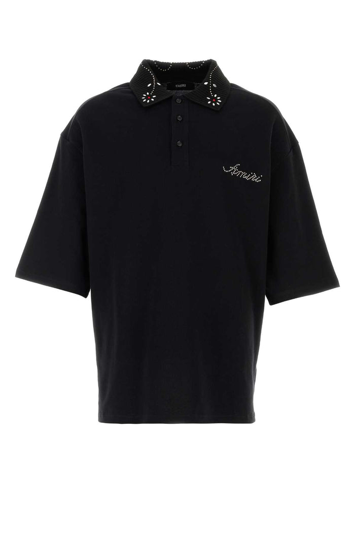 Amtojr1040 Black Exterior: Cotton Polo