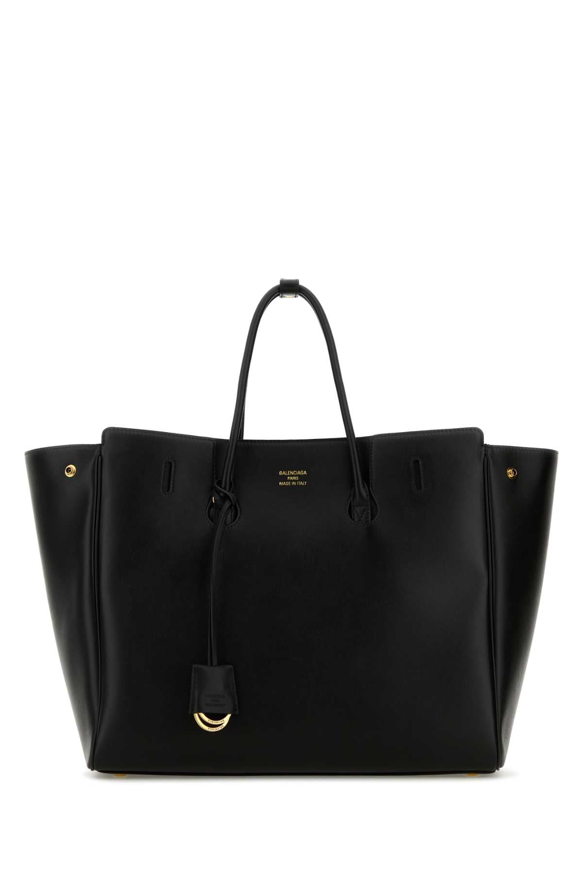 Black Leather Carry All Hampton Shopping Bag Borse A Mano