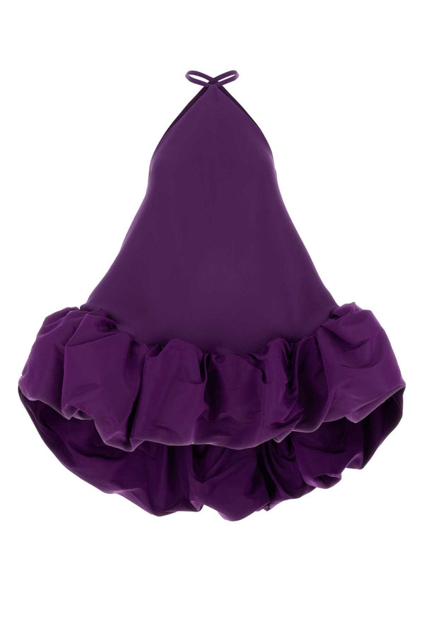 Balenciaga 65% Silk dress in purple