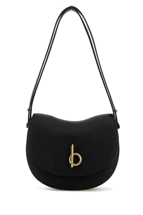 Burberry Rocking Exterior: 100% Calf; Lining: 100% Lamb; Finishing: Golden metal shoulder bag in black