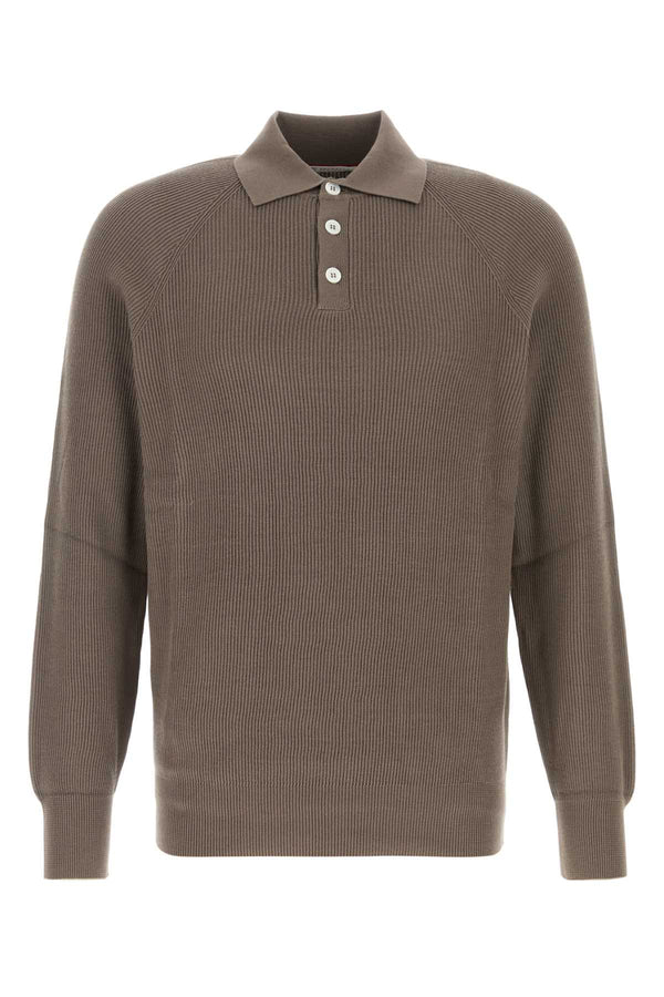 Brunello Cucinelli 100% Cotton polo shirt in brown