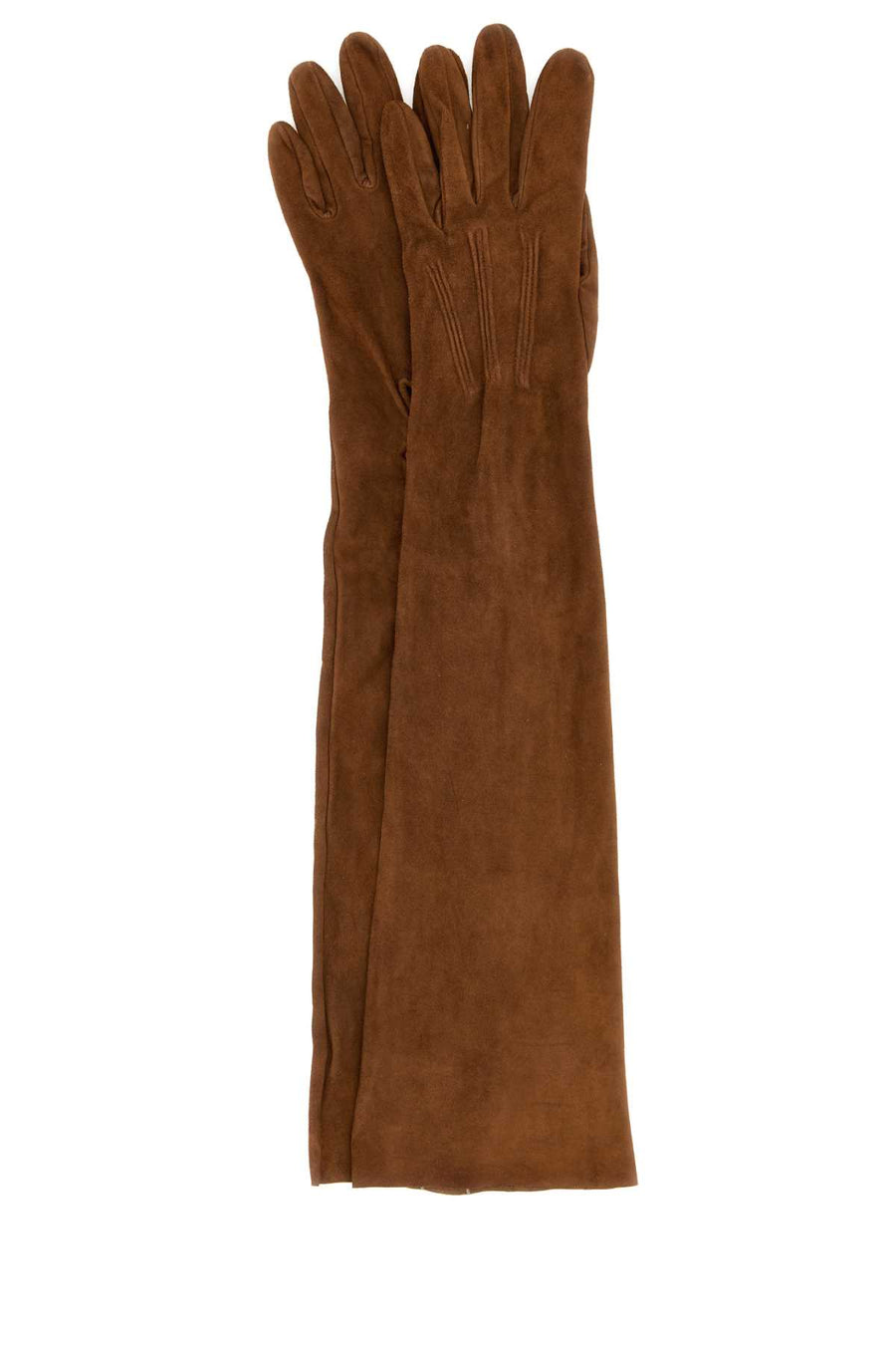 Prada 100% Lamb leather gloves in brown