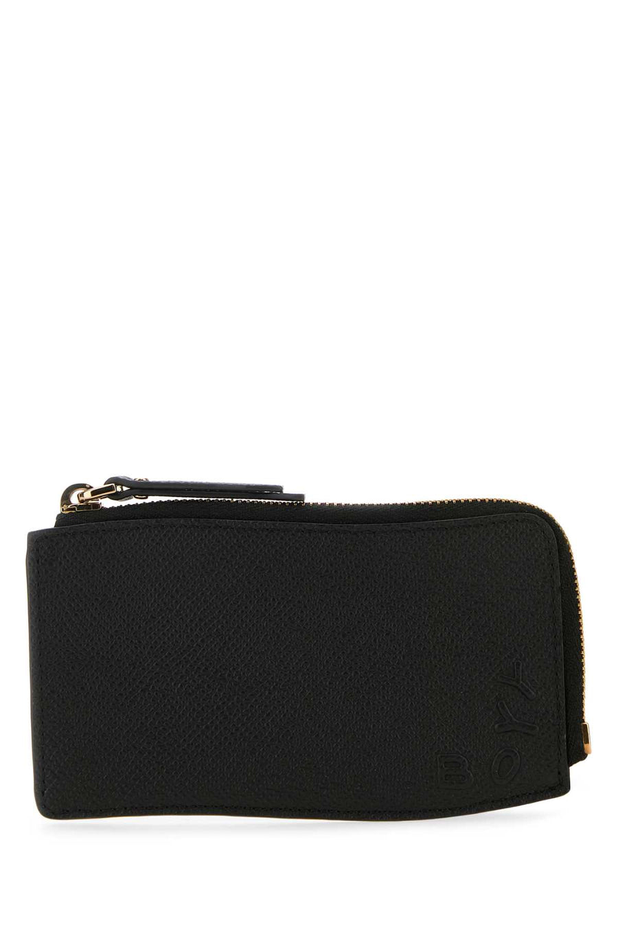 Boyy Exterior: 100% Leather Finishing: Golden metal card case in black