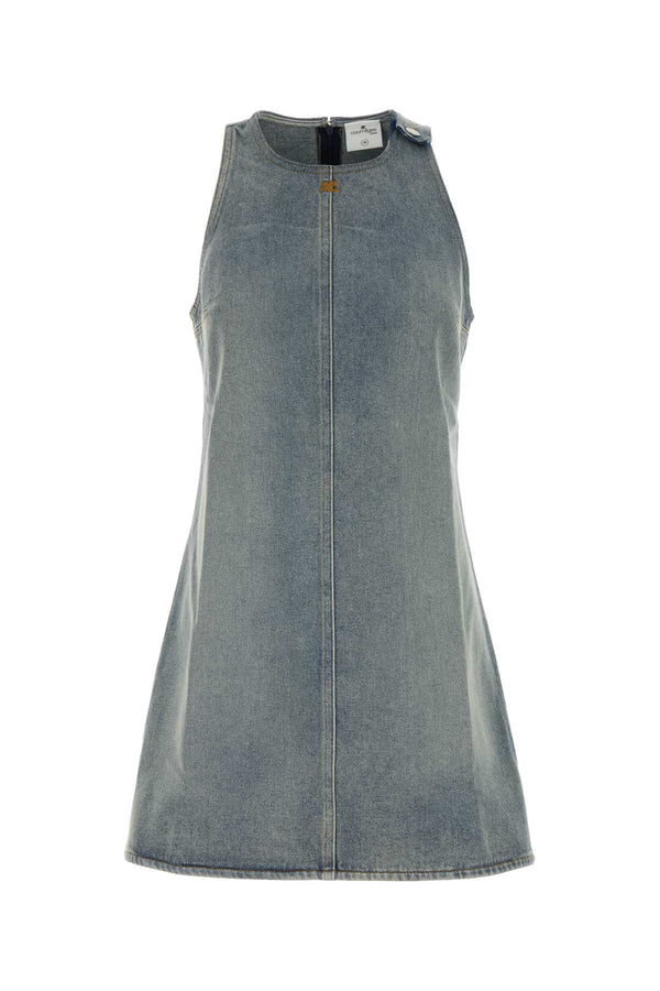 Courreges 100% Cotton dress in blue