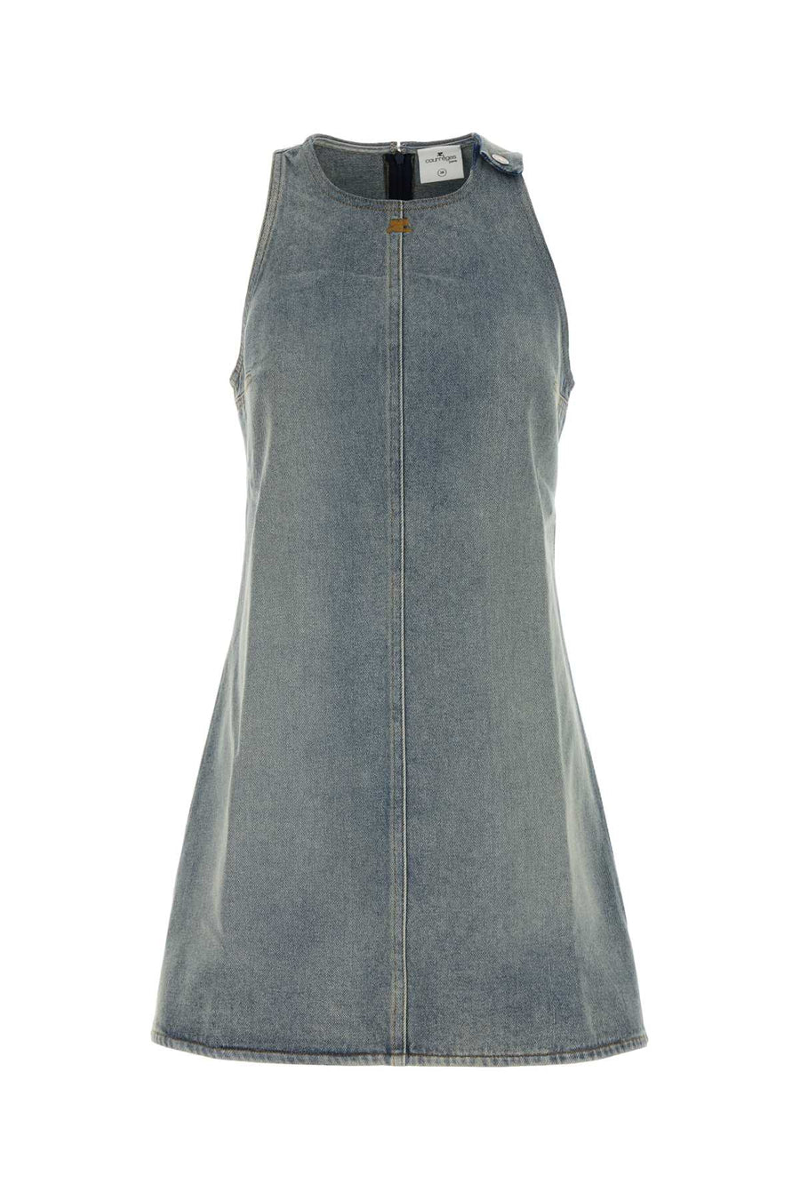 Courreges 100% Cotton dress in blue