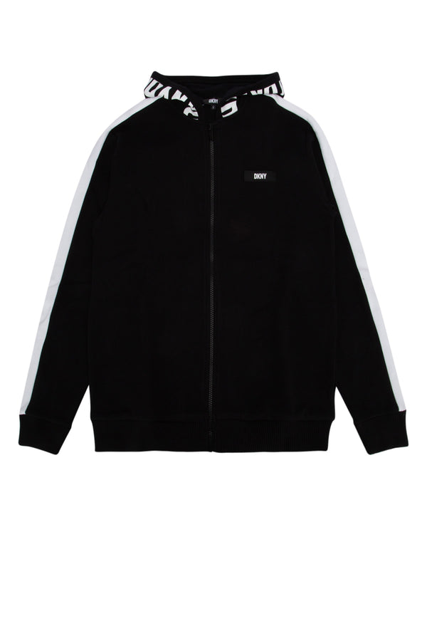 Dkny Junior 90% cotton cardigan in black