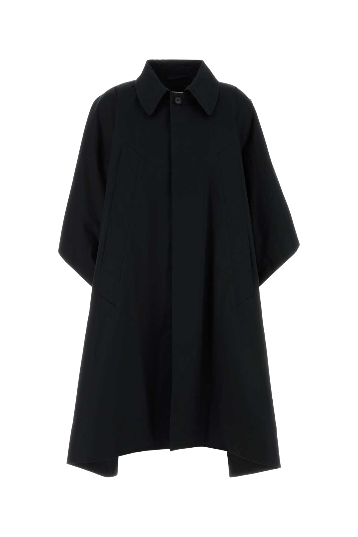 Black Cotton Overcoat Cotone Cappotti