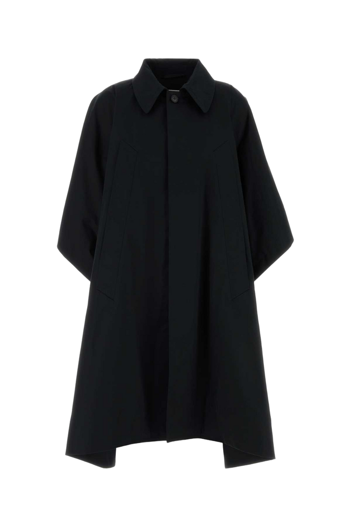 Black Cotton Overcoat Cotone Cappotti