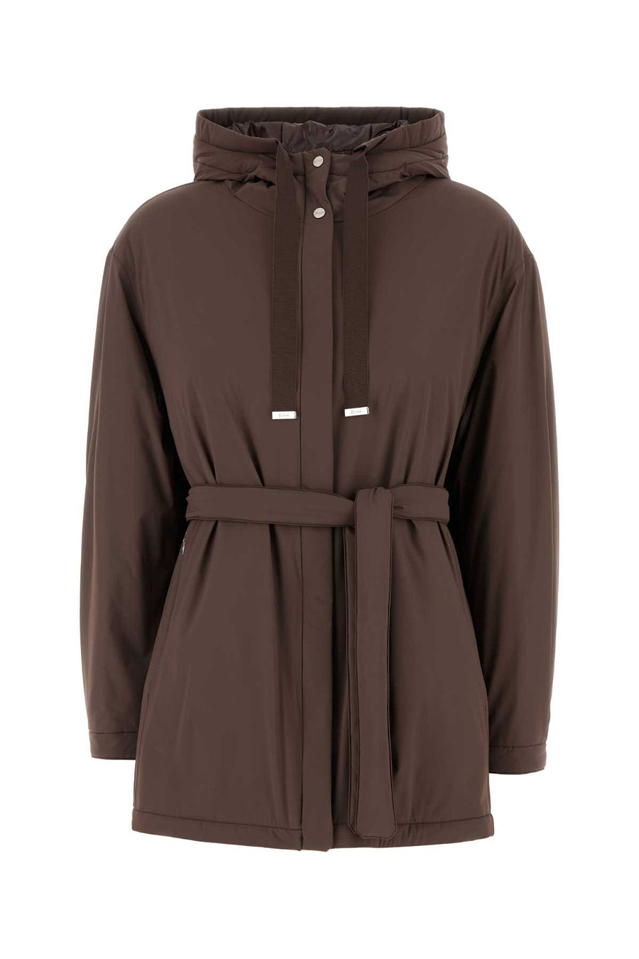 Herno Exterior: 86% Nylon 14% Elastane down jacket in brown