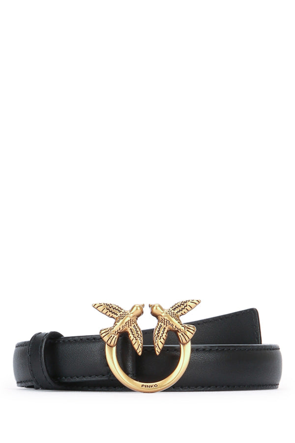 Pinko 100% Leather belt in black