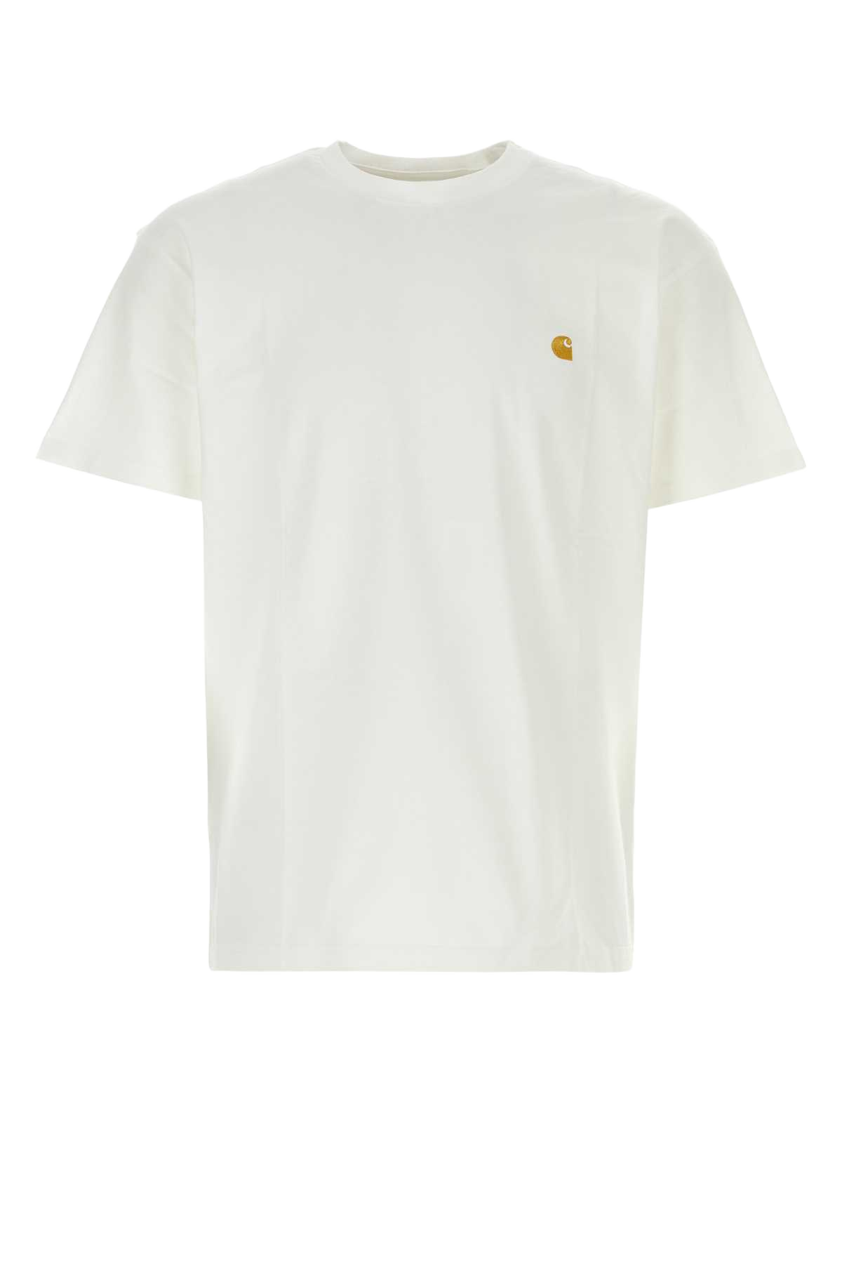 White Cotton S-S Chase T-Shirt Blk Combed Single Jersey