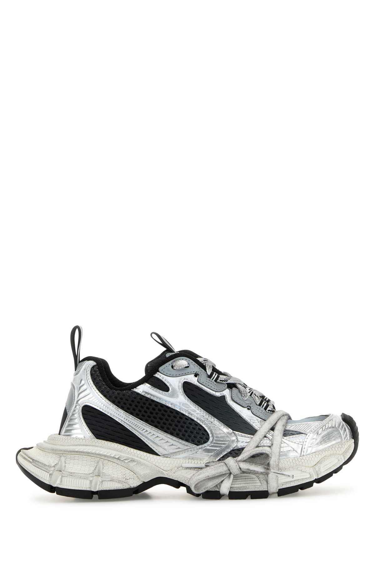 Multicolor Mesh And Rubber 3xl Gradient Sneakers Blk/grey/white T Polyurethane Polyester